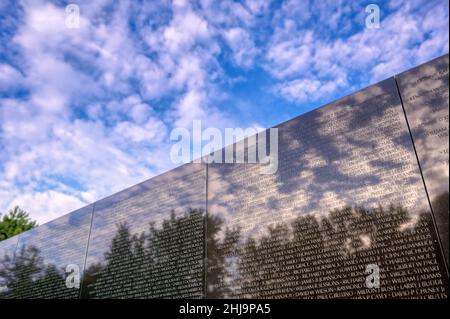 Washington, D.C. - 15th ottobre 2021: Il Vietnam Veterans Memorial sul National Mall a Washington, D.C. Foto Stock