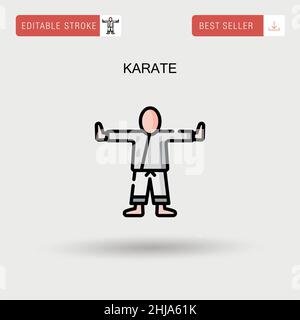 Icona del vettore Karate Simple. Illustrazione Vettoriale