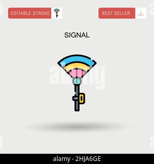 Signal Simple vector icon. Stock Vector