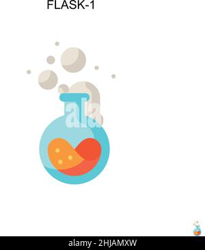 Fiasca-1 icona vettore semplice. Modello di disegno del simbolo di illustrazione per l'elemento dell'interfaccia utente mobile Web. Illustrazione Vettoriale