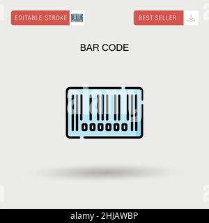 Codice a barre icona vettore semplice. Illustrazione Vettoriale