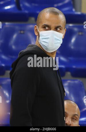 Barcellona, Spagna. 27th Jan 2022. Tony PAKER durante la partita di basket Eurolega della Turkish Airlines tra il FC Barcelona e LA LDLC ASVEL il 27 gennaio 2022 al Palau Blaugrana di Barcellona, Spagna. Photo by Laurent Lairys/ABACAPRESS.COM Credit: Abaca Press/Alamy Live News Foto Stock