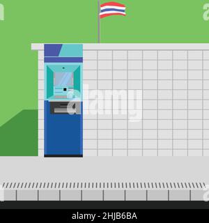 thai atm blu cielo servizio illustrazione vettore Illustrazione Vettoriale