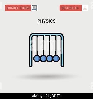 Fisica semplice icona vettoriale. Illustrazione Vettoriale