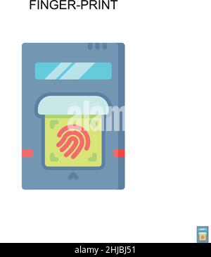 Icona vettoriale semplice con impronte digitali. Modello di disegno del simbolo di illustrazione per l'elemento dell'interfaccia utente mobile Web. Illustrazione Vettoriale