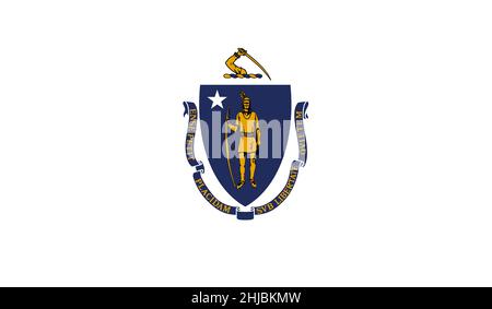 Commonwealth of Massachusetts U.S. state Vector Illustration Illustrazione Vettoriale