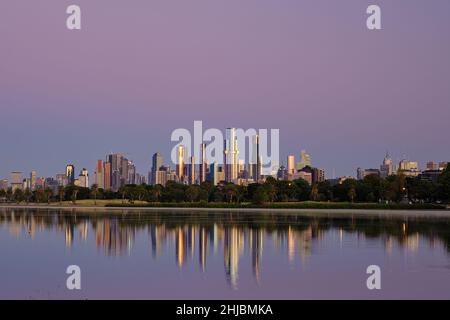 Alba di Melbourne Foto Stock