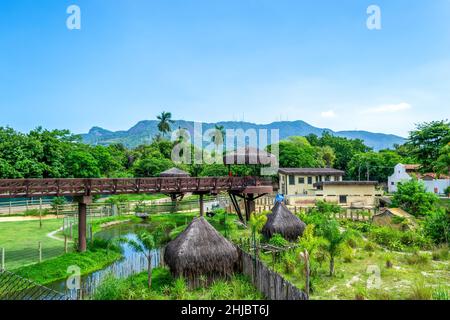 Vista aerea del paesaggio in Quinta da Boa Vista, che è un parco pubblico di grande importanza storica situato nel quartiere di Sao Cristovao. Foto Stock