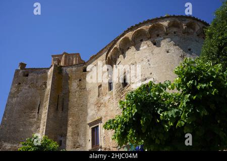 Esterno dello storico castello di Serracapriola, in provincia di Foggia, Puglia, Italia Foto Stock