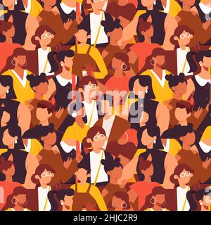 Disegno a mano piatto gruppo di persone disegno disegno Vector illustrazione. Illustrazione Vettoriale