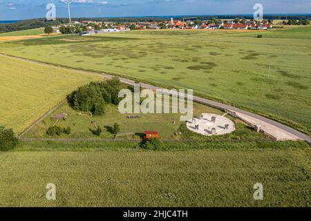 veduta aerea del pondorf di buchengarten nel parco naturale di altmühltal, baviera germania nell'estate 2021 Foto Stock