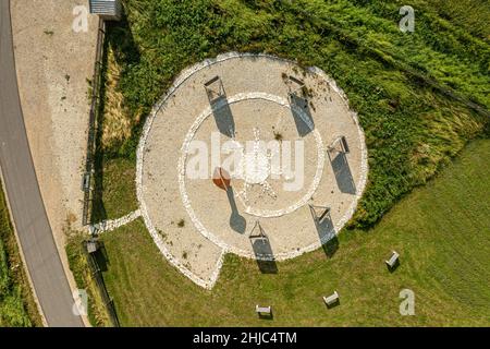 veduta aerea del pondorf di buchengarten nel parco naturale di altmühltal, baviera germania nell'estate 2021 Foto Stock