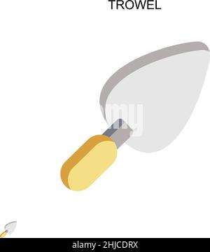 Icona vettoriale semplice trowel. Modello di disegno del simbolo di illustrazione per l'elemento dell'interfaccia utente mobile Web. Illustrazione Vettoriale