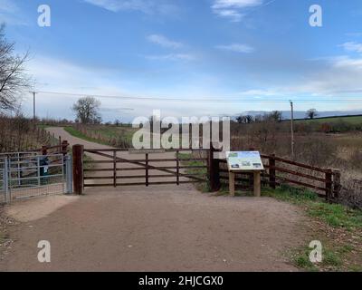 Gate at Sywell Country Park Northamptonshire Regno Unito Foto Stock