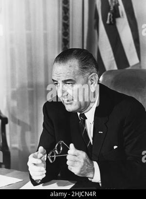 Fotografia non datata dell'ex presidente Lyndon Johnson. Foto Stock