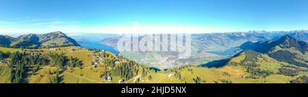 Rigi Scheidegg. Svizzera. Un panorama grandioso. Vista aerea. Foto Stock