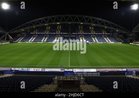 Huddersfield, Inghilterra, 28th gennaio 2022. Una vista generale del terreno prima della partita del campionato Sky Bet al John Smith's Stadium, Huddersfield. Il credito dell'immagine dovrebbe leggere: Darren Staples / Sportimage Credit: Sportimage/Alamy Live News Foto Stock