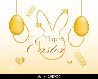 Felice Pasqua di lusso sfondo Illustrazione Vettoriale