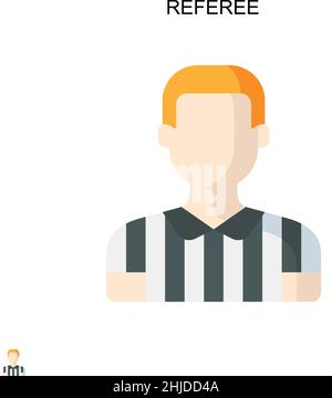 Icona vettore semplice arbitro. Modello di disegno del simbolo di illustrazione per l'elemento dell'interfaccia utente mobile Web. Illustrazione Vettoriale