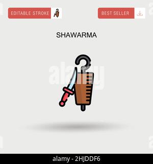 Icona Shawarma Simple Vector. Illustrazione Vettoriale