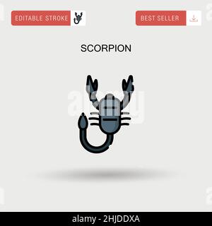 Icona vettore semplice Scorpion. Illustrazione Vettoriale