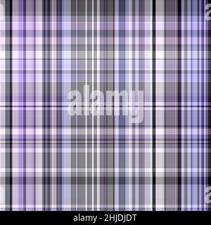 Colore tartan diagonale viola peri dell'anno texture motivo senza cuciture. Gingham tonale, grunge controllare texture sfondo trendy. Lavaggio bianco e blu tenue Foto Stock