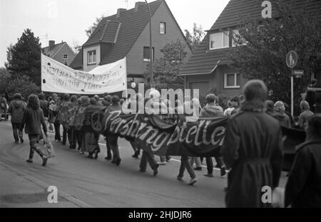 Manifestazione contro i missili Pershing II, 22 ottobre 1983, Dortmund, Renania settentrionale-Wesfalia, Germania Foto Stock