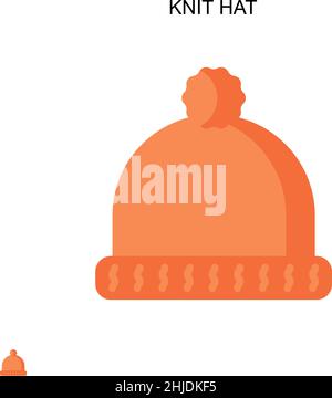 Maglia cappello semplice icona vettoriale. Modello di disegno del simbolo di illustrazione per l'elemento dell'interfaccia utente mobile Web. Illustrazione Vettoriale