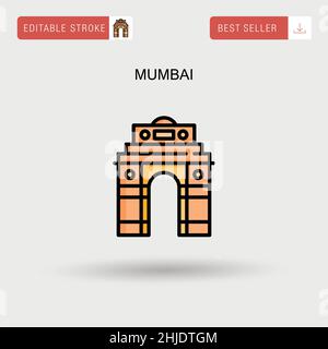 Mumbai semplice icona vettoriale. Illustrazione Vettoriale