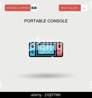 Icona vettore semplice della console portatile. Illustrazione Vettoriale