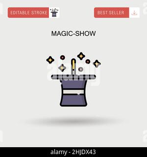 Magic-show semplice icona vettoriale. Illustrazione Vettoriale