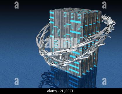Protezione del server, illustrazione concettuale Foto Stock