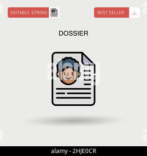 Icona vettore semplice dossier. Illustrazione Vettoriale