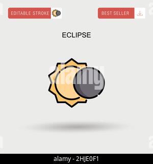 Icona vettore semplice Eclipse. Illustrazione Vettoriale