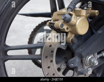 moto con freno a disco Foto Stock