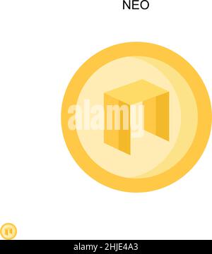 Icona vettore semplice neo. Modello di disegno del simbolo di illustrazione per l'elemento dell'interfaccia utente mobile Web. Illustrazione Vettoriale