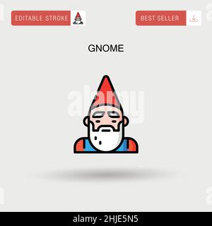 Icona vettore semplice GNOME. Illustrazione Vettoriale