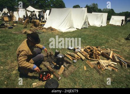 Ricostituzione guerre civile Foto Stock