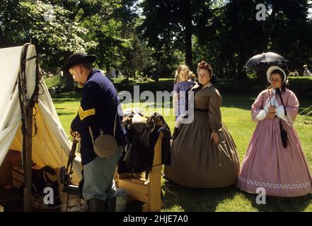 Ricostituzione guerre civile Foto Stock