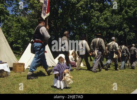 Ricostituzione guerra civile Foto Stock