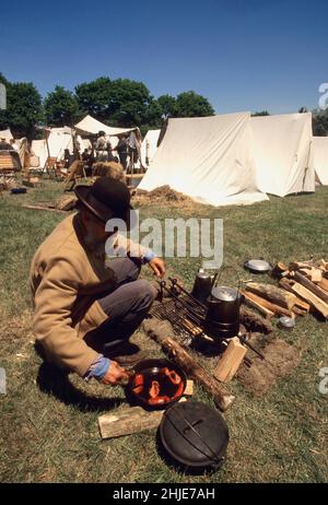 Ricostituzione guerra civile Foto Stock