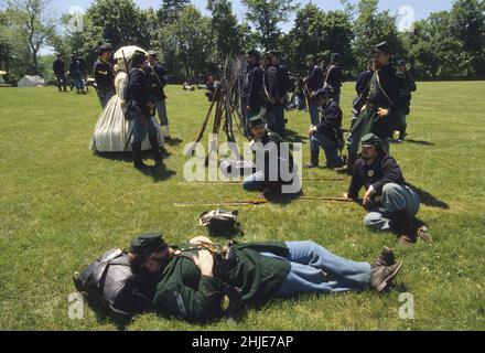 Ricostituzione guerra civile Foto Stock