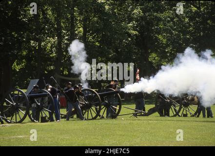 Ricostituzione guerre civile Foto Stock