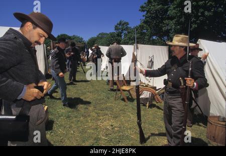 Ricostituzione guerre civile Foto Stock