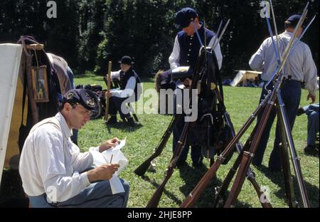 Ricostituzione guerre civile Foto Stock