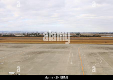 Sendai, Prefettura di Miyagi. Dicembre 2021. Mostra dell'Aeroporto Internazionale di Sendai. Foto Stock