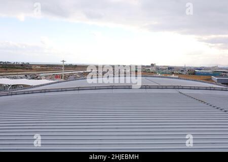 Sendai, Prefettura di Miyagi. Dicembre 2021. Mostra dell'Aeroporto Internazionale di Sendai. Foto Stock