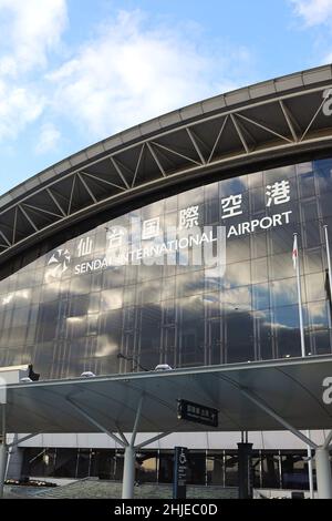 Sendai, Prefettura di Miyagi. Dicembre 2021. Mostra dell'Aeroporto Internazionale di Sendai. Foto Stock