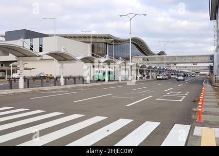 Sendai, Prefettura di Miyagi. Dicembre 2021. Mostra dell'Aeroporto Internazionale di Sendai. Foto Stock