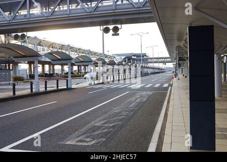 Sendai, Prefettura di Miyagi. Dicembre 2021. Mostra dell'Aeroporto Internazionale di Sendai. Foto Stock